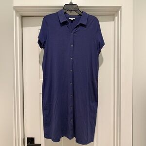 J. Jill Navy Short Sleeve Dress